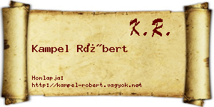 Kampel Róbert névjegykártya